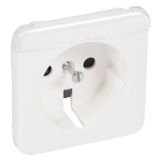 Legrand Schutzkontaktsteckdose Creo, mit erhöhtem Berührungsschutz, 16A, 250V, Unterputz, 71x71x42,5mm, Kunststoff, Ultraweiß