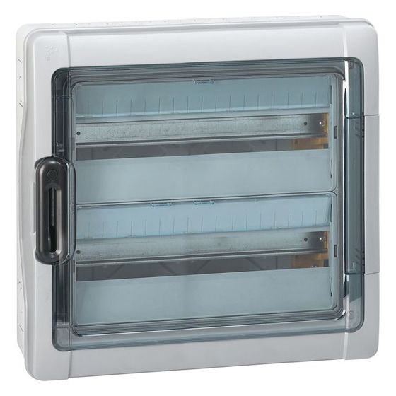 Legrand Feuchtraumverteiler Plexo³, 2-reihig, 36 Module, IP65, IK09, 432x448x161mm, Kunststoff, Grau, 601986