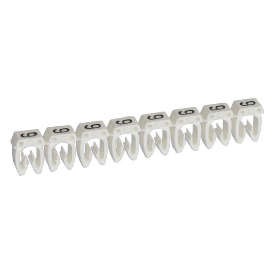 Legrand Kennzeichnungssystem CAB 3 Ziffer 9, 0,5-1,5mm2, 5x3mm, Kunststoff, Weiß, 038219