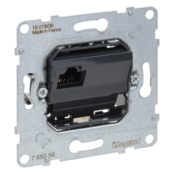 Legrand SEANO Einsatz Datendose RJ45 Kat. 6 UTP, werkzeuglose Anschlusstechnik, 72,9x72,9x36mm, 765056