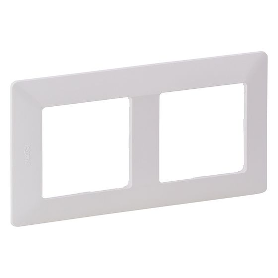 Legrand Abdeckrahmen Valena Life 2-fach, 157x86x10mm, Thermoplast, Ultraweiß, 754002