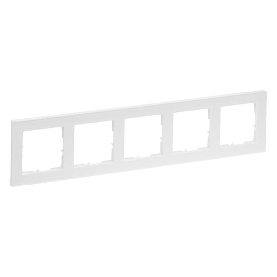 Legrand Abdeckrahmen SEANO+ 5-fach, 86x371x10mm, Kunststoff, Ultraweiß