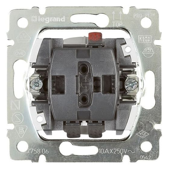 Legrand Jalousieschalter-Einsatz 775804, 10A, 250V, Unterputz, 71x71x61mm
