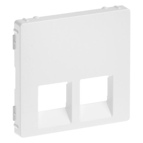 Legrand Abdeckung Valena Life RJ11/RJ45 2-fach, mit Klappdeckel, Unterputz, Kunststoff, Ultraweiß, 755420