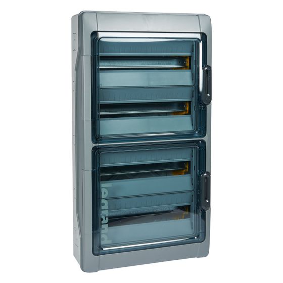 Legrand Feuchtraumverteiler Plexo³, 4-reihig, 72 Module, IP65, IK09, 822x448x161mm, Kunststoff, Grau, 601988