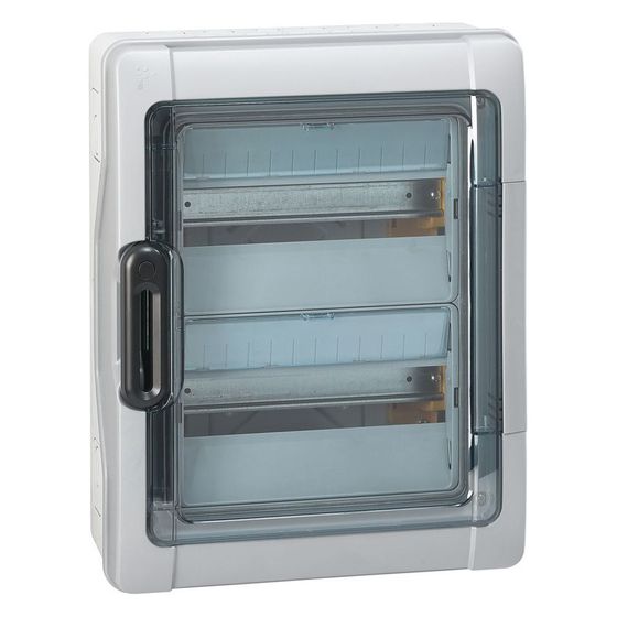 Legrand Feuchtraumverteiler Plexo³ AP, IP65, IK09, 2-reihig, 24 Module, 432x340x161mm, Kunststoff, Grau, 601982