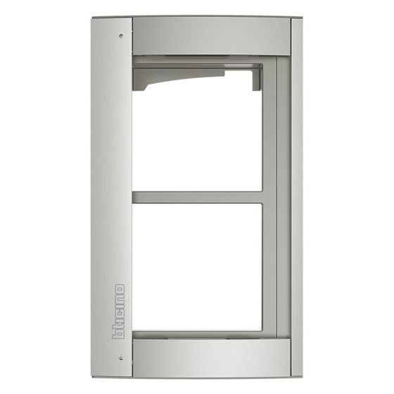 Legrand BTicino Abdeckrahmen mit Modulträger SFERA, 2 Module, Aufputz, 235x138x15mm, Allmetal, 350221