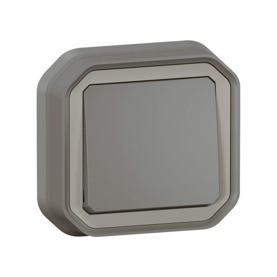 Legrand Wechselschalter Plexo New, 10 AX, IP55, IK08, Kunststoff, Anthrazit, 069881L