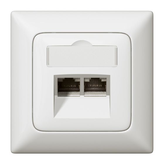 Legrand Abdeckung RJ45 Creo, mit Beschriftungsfeld, 56x56x13,2mm, Thermoplast, Ultraweiß, 776758