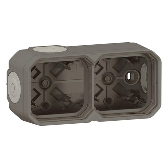 Legrand Aufputzgehäuse Plexo New 069602L, IP44, Thermoplast, Anthrazit, 155x82x57mm