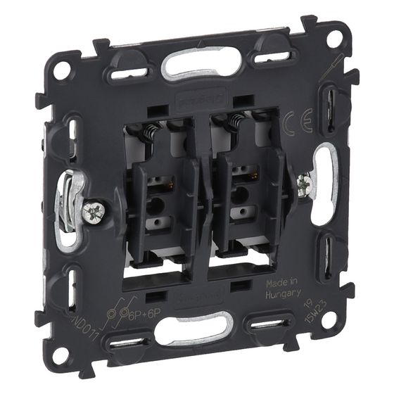 Legrand Doppelwechseltaster Valena In'Matic, 6A, 250V, Unterputz, Kunststoff, Weiß, 752018
