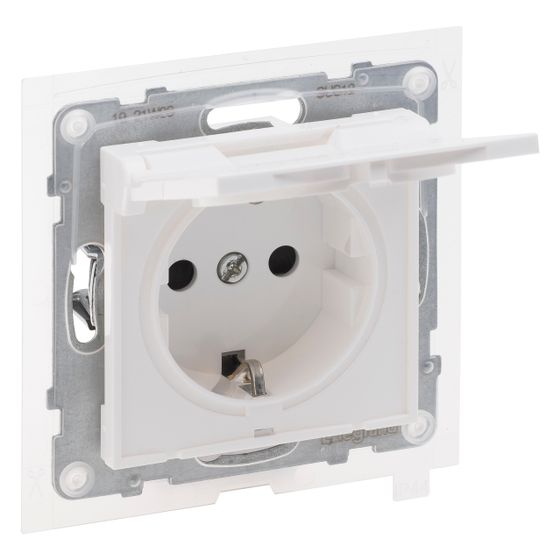 Legrand Schutzkontakt-Steckdose SEANO 765124, 16 A, 250 V, IP44, Kunststoff, Ultraweiß