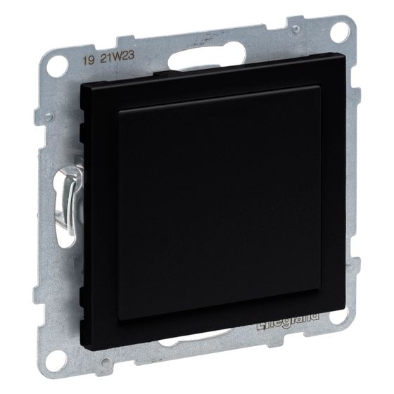 Legrand Blindabdeckung & Mosaic-Adapter SEANO, Unterputz, 72,9x72,9x38,1mm, Kunststoff, Schwarz, 765801
