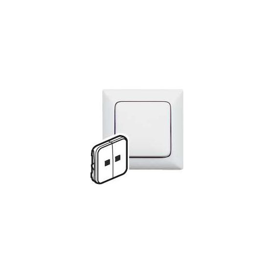 Legrand Wippe Creo, mit Kontrollfenster, 56x56x14,3mm, Kunststoff, Ultraweiß, 776213