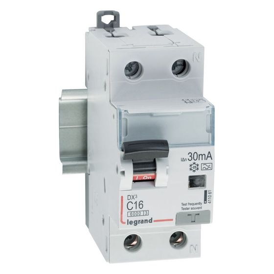 Legrand FI/LS-Schalter DX3 C 16A, 1P+N, 6kA, 30mA, Typ A, 230V, 2TE
