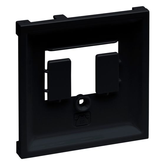 Legrand Abdeckung SEANO Zentralplatte, Unterputz, Kunststoff, Schwarz, 56,7x56,7x9,7mm, 765355