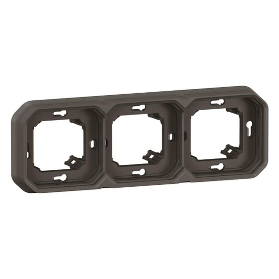 Legrand Tragring Plexo New 3fach, Unterputz, 227x85x43,5mm, Thermoplast, Anthrazit, 069608L