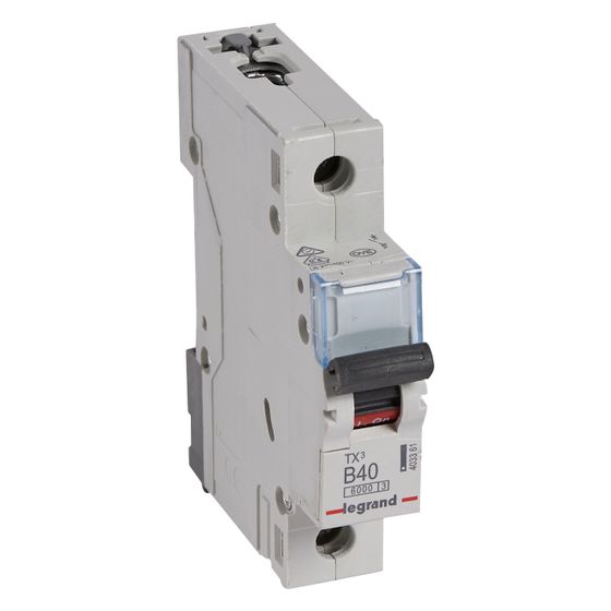 Legrand Leitungsschutzschalter TX3 B 40A, 1-polig, 6kA, 1TE, Grau, 403361