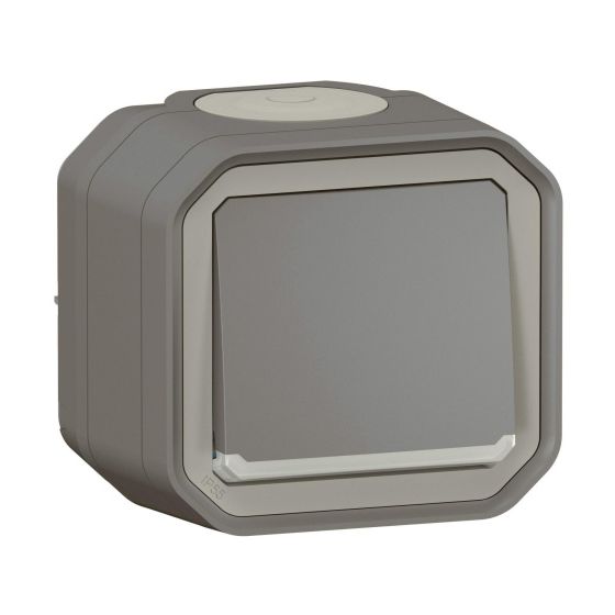 Legrand Kontroll-Wechselschalter Plexo New, 10AX, IP55, IK08, Anthrazit