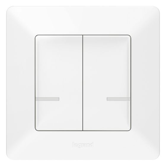 Legrand Funk-Wandsender Valena Life with Netatmo 2-fach, 2400 MHz, 185 m, IP40, 86x86x12 mm, Ultraweiß, 752187