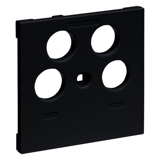 Legrand SEANO Abdeckung TV-R-SAT-SAT, Unterputz, Kunststoff, Schwarz, 765357