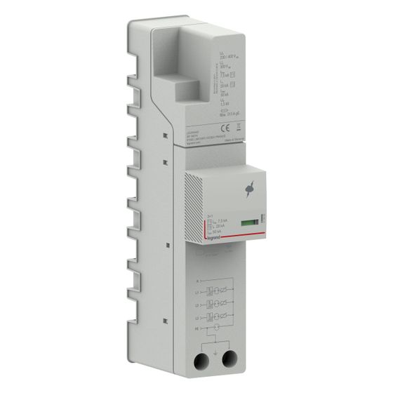 Legrand Kombiableiter Sammelschienensystem Typ 1+2, 7,5kA, 3+1 Schaltung, 230V, IP40, 412455