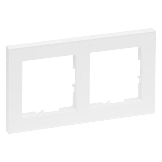 Legrand 2-fach Rahmen SEANO+, 86x157mm, Kunststoff, Ultraweiß, 765182