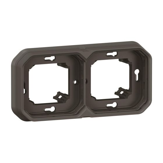 Legrand Tragring Plexo New 2fach, 156x85x43,5mm, Thermoplast, Anthrazit, 069607L