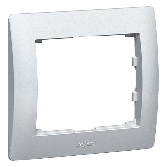 Legrand Rahmen 1-fach Galea Soft, 83x91x12mm, Kunststoff, Aluminium, 771301