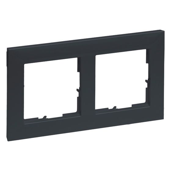 Legrand 2-fach Rahmen SEANO, 87x158mm, Kunststoff, Anthrazit lackiert, 765472