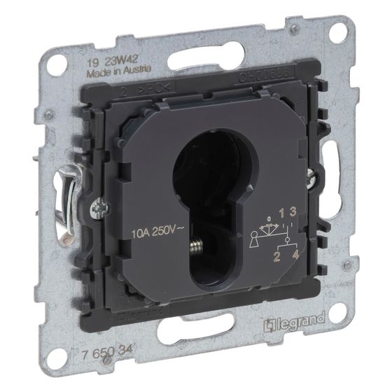 Legrand Schlüssel-Jalousietaster SEANO, 2-polig, 10A, 250V, Unterputz, 72,9x72,9x52mm