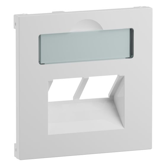 Legrand Abdeckung SEANO, 2x RJ45, mit Beschriftungsfeld, Unterputz, Kunststoff, Ultraweiß, 765159
