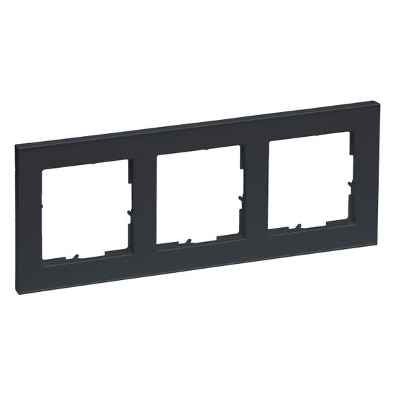 Legrand 3-fach Rahmen SEANO+, 86x228x10mm, Kunststoff, Anthrazit lackiert, 765483