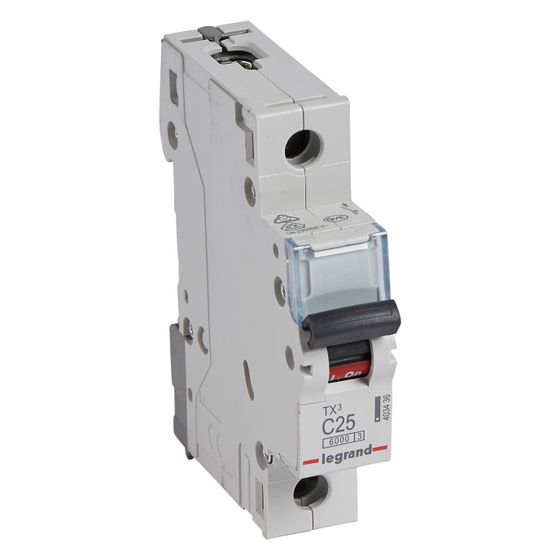 Legrand Leitungsschutzschalter TX3 C 25A, 1-polig, 6kA, 1TE, Grau, 403436