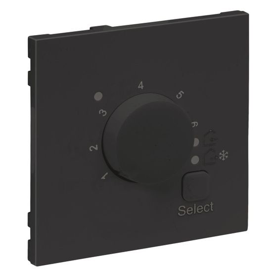 Legrand Abdeckung SEANO für elektronisches Raumthermostat, Kunststoff, Anthrazit, 56,2x56,2x15mm, 765451