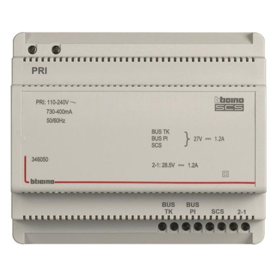 Legrand BTicino Video-Netzgerät 2-Draht 346050, 6 TE, 90x105x65mm, Grau