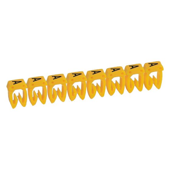 Legrand Kennzeichnungssystem CAB 3, Buchstabe A, 0,5-1,5mm2, 5x3mm, Kunststoff, Gelb
