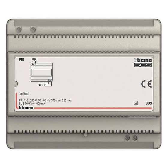 Legrand Bticino Spannungsversorgung für 2-Draht Audio-Sets, 27 V, 6 TE, 346040