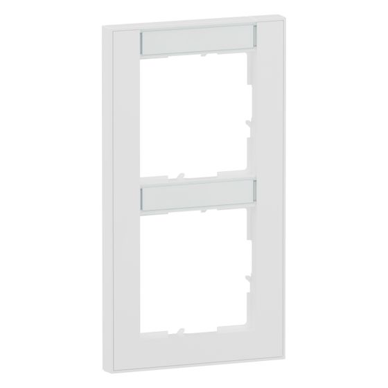 Legrand Abdeckrahmen SEANO+ 2-fach vertikal, 158x87x9,8mm, Kunststoff, Ultraweiß