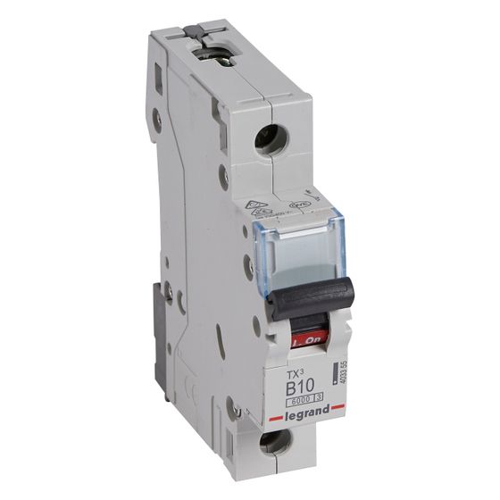 Legrand Leitungsschutzschalter TX3 B 10A, 1-polig, 6kA, 1TE, 88x17,8x77,8mm, Grau, 403355
