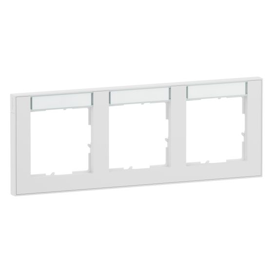 Legrand SEANO+ 3-fach Rahmen horizontal, 87x229x9,8mm, Thermoplast, Ultraweiß