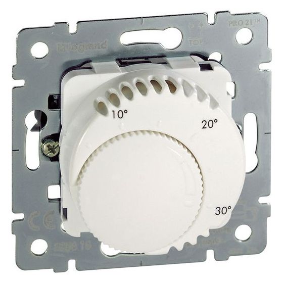 Legrand Raumthermostat Einsatz, 5-30 Grad C, 230V, Unterputz, Ultraweiß, 775815