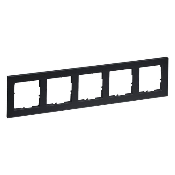 Legrand 5-fach Rahmen SEANO+, 86x371mm, Kunststoff, Anthrazit, 765485