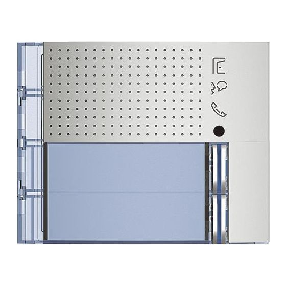 Legrand BTicino Lautsprecher-Abdeckung 351121, 2 Ruftasten, 91x114x10mm, Thermoplast, Aluminium