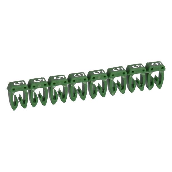 Legrand Kennzeichnungssystem CAB 3 Ziffer 5, 0,5-1,5mm2, 5x3mm, Kunststoff, Grün, 038215