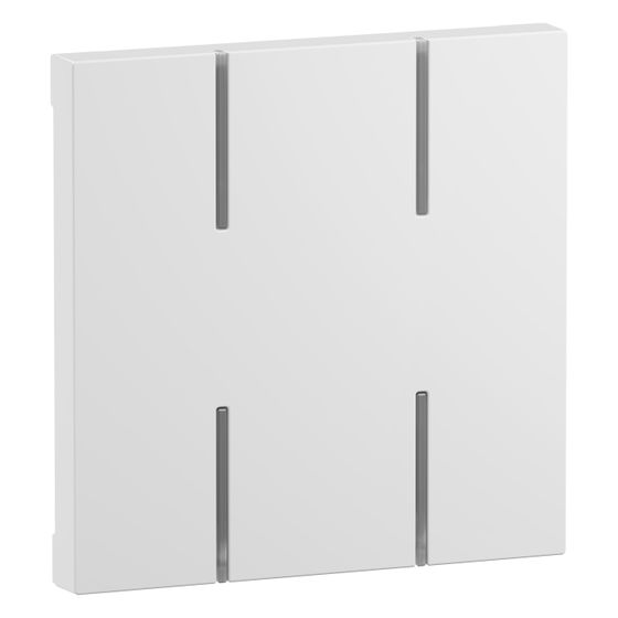 Legrand Tastenabdeckung Seano 2-modulig, 55,5x55,5x6,7mm, Kunststoff, Ultraweiss, 765614