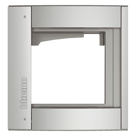Legrand BTicino Abdeckrahmen mit Modulträger SFERA, 1-fach, 144x138x15mm, Allmetal