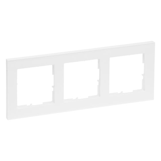 Legrand 3-fach Rahmen SEANO+, 86x228mm, Kunststoff, Ultraweiß, 765183
