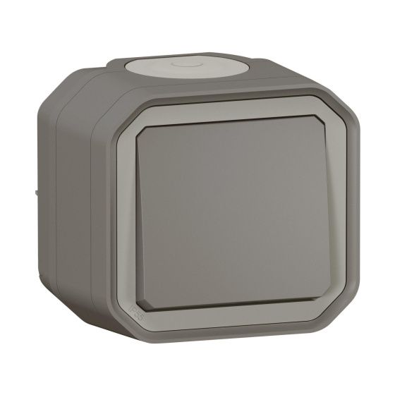 Legrand Wechselschalter Plexo New 069761L, 10A, IP55, IK08, Thermoplast, Anthrazit