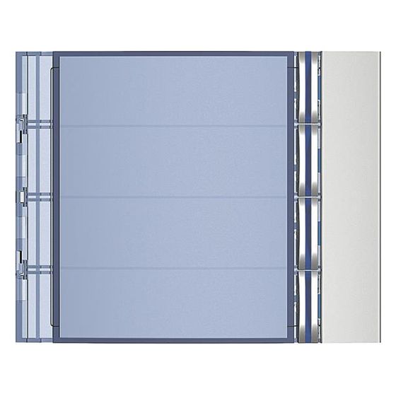 Legrand BTicino Frontblende SFERA, 4 Ruftasten, 91x114x10mm, Kunststoff, Aluminium, 352041
